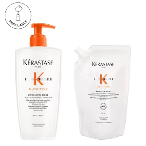 Nutritive Bain Satin Riche Value Size Shampoo & Refill Pouch
