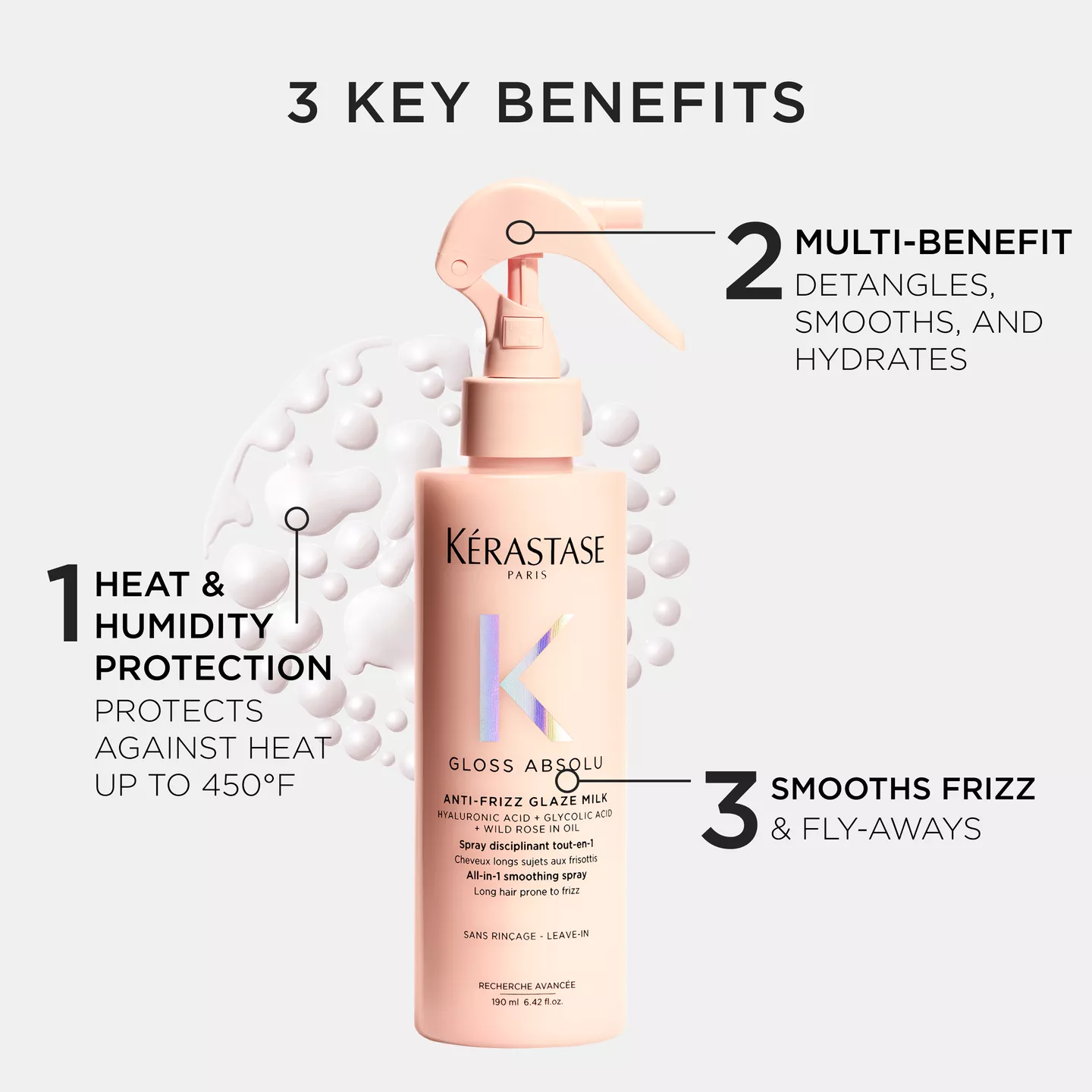 Gloss Absolu Glaze Milk Anti-Frizz Heat Protecting Spray - Image 4