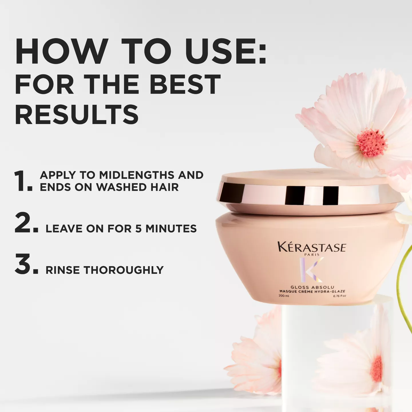 Gloss Absolu Masque Crème Hydra-Glaze Anti-Frizz Hair Mask - Image 6
